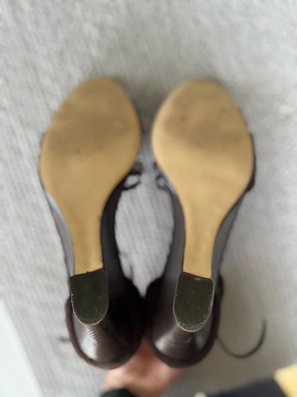 Vintage Casual Corner Chocolate Brown Genuine Suede Ankle Strap Wedge Sandals 8